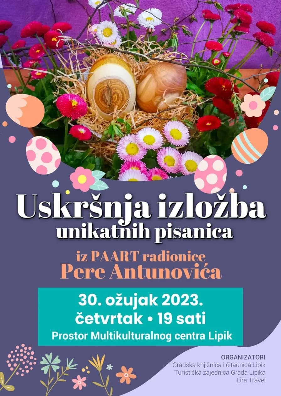 Uskršnja izložba unikatnih pisanica u Multikulturalnom centru Lipik