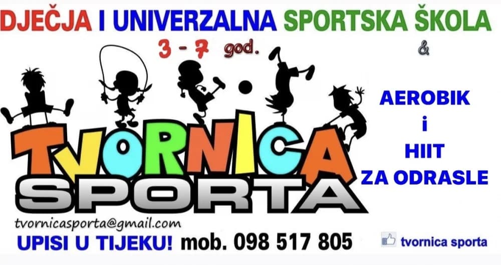 Udruga za sport i rekreaciju ’Tvornica sporta’ krenula s treninzima - Upisi su u tijeku!