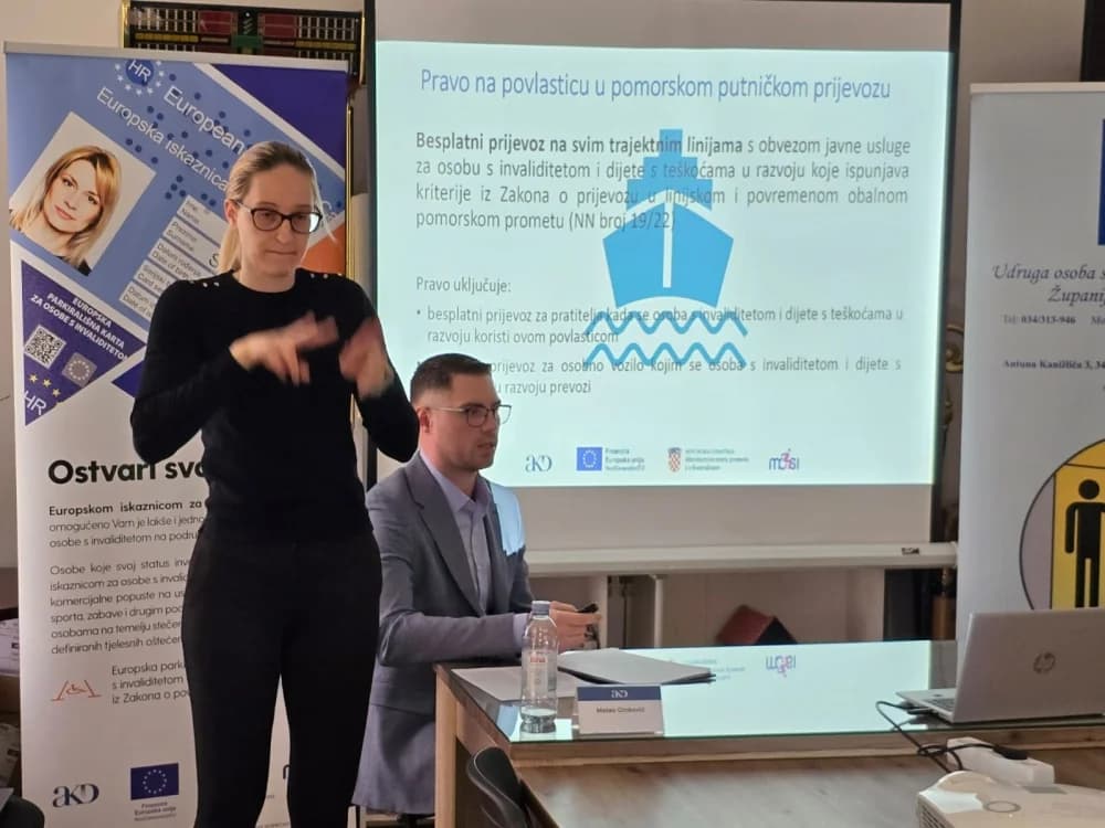 U Požegi predstavljen projekt „Unaprjeđenje sustava korištenja prava osoba s invaliditetom u području mobilnosti“