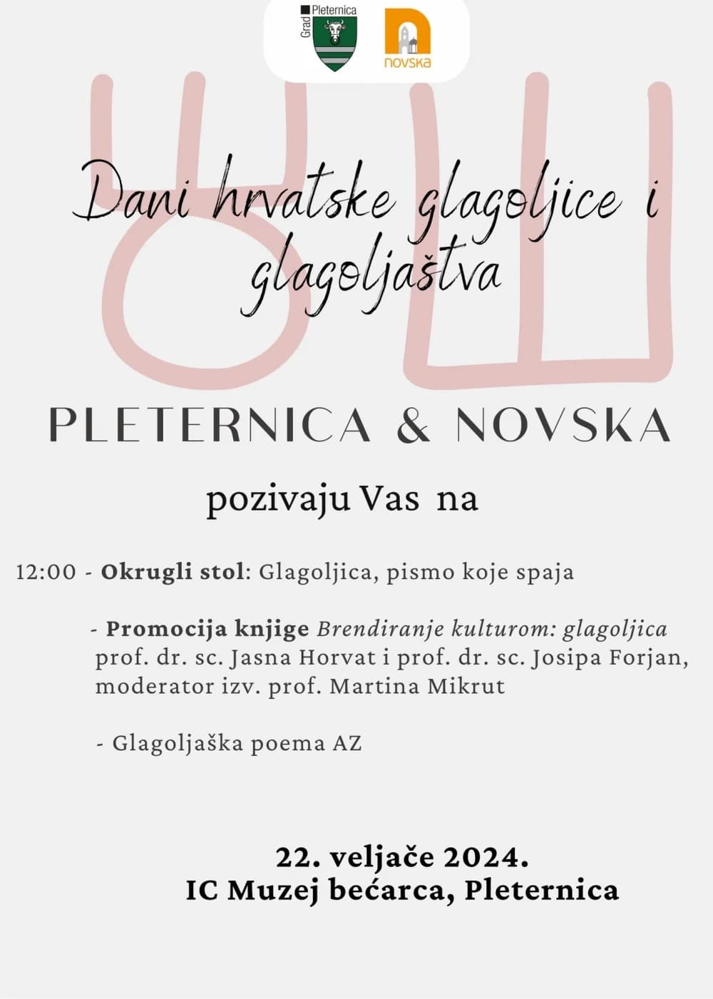 Pleternica&Novska: Dani hrvatske glagoljice i glagoljaštva