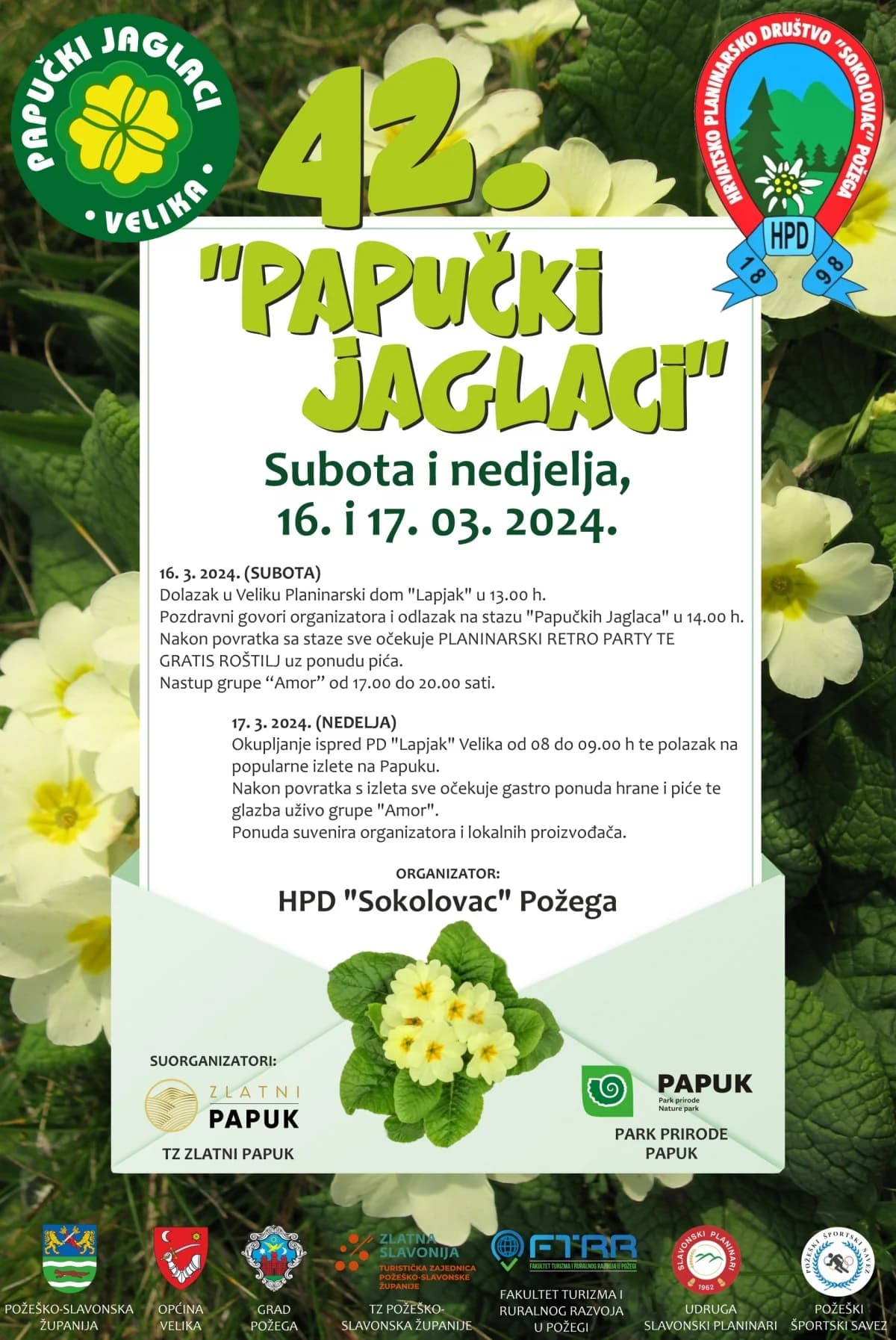 Planinarska manifestacija ’Papučki jaglaci’ ove se godine održava kroz dva dana i šest staza