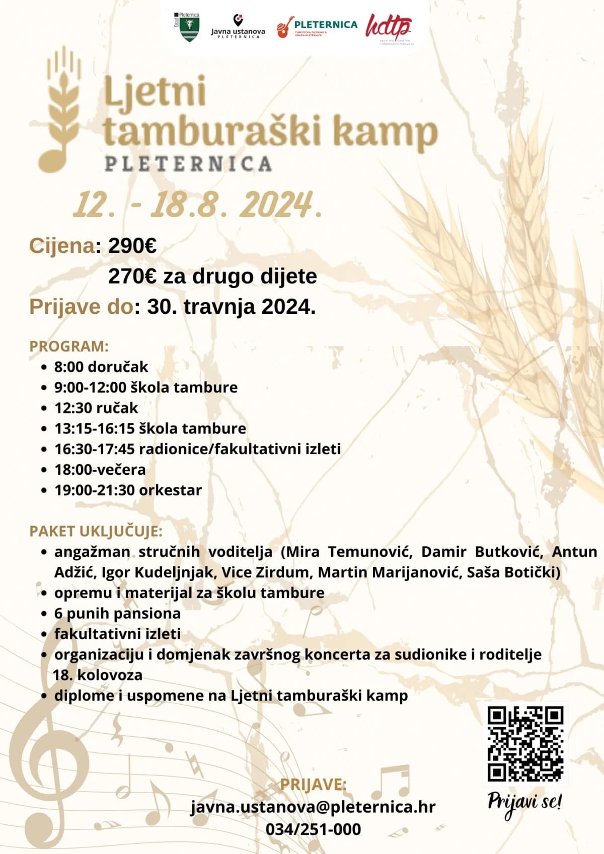 Otvorene prijave za treći Ljetni tamburaški kamp: „Sedam dana čistog uživanja u tamburaškoj glazbi.“