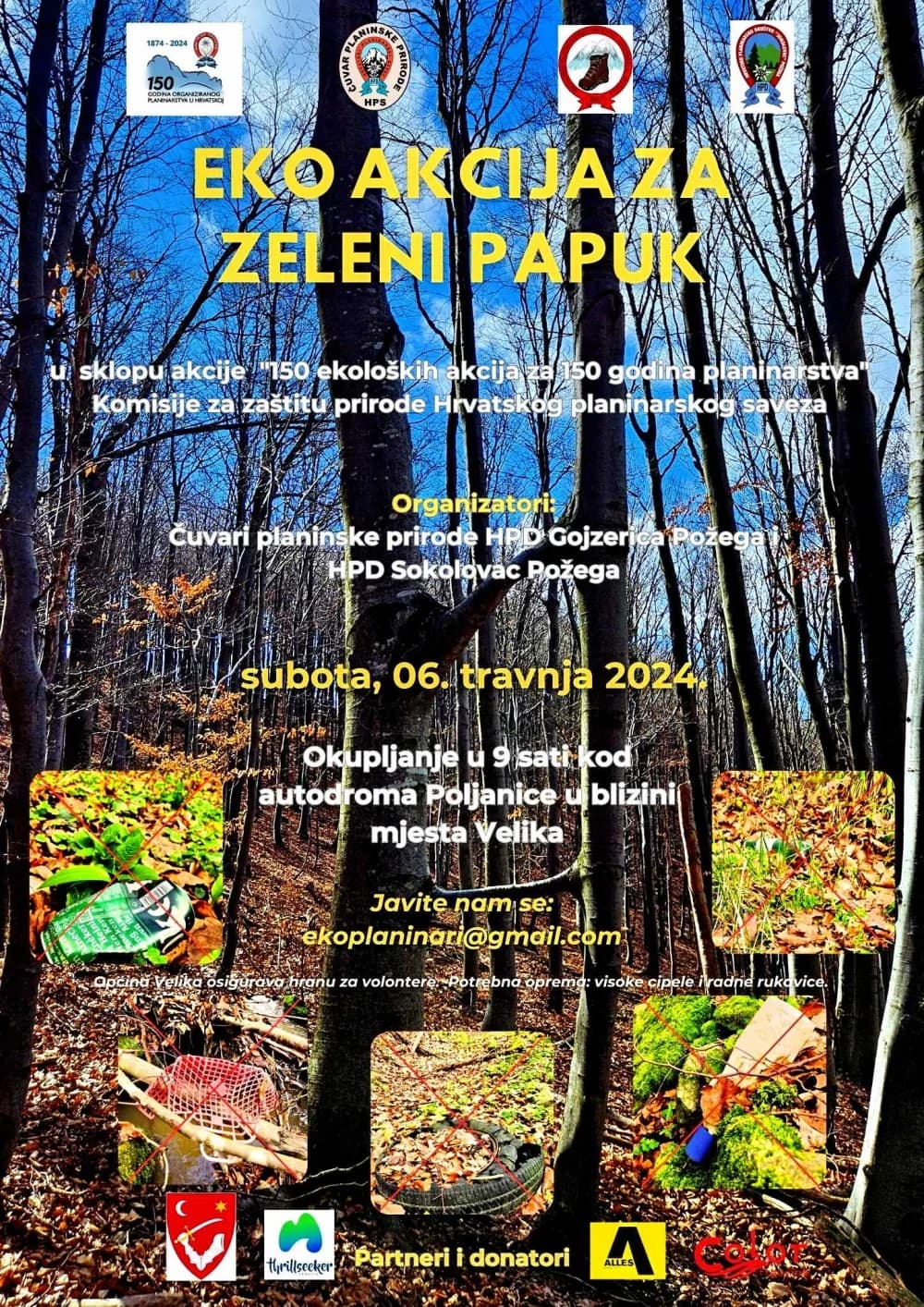 FOTO: Terenska vježba 6. Opće planinarske škole u HPD Gojzerica Požega 