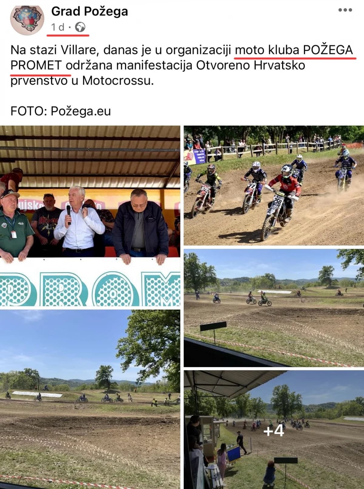 Nerad i(li) neznanje? Na FB stranici Grada Požege osim nepismene objave napisano je i pogrešno ime kluba