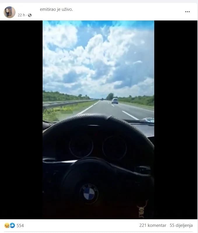 U jučerašnjoj prometnoj na autocesti poginuo bračni par iz N. Gradiške, vozač snimao brzu vožnju i objavio na Facebooku