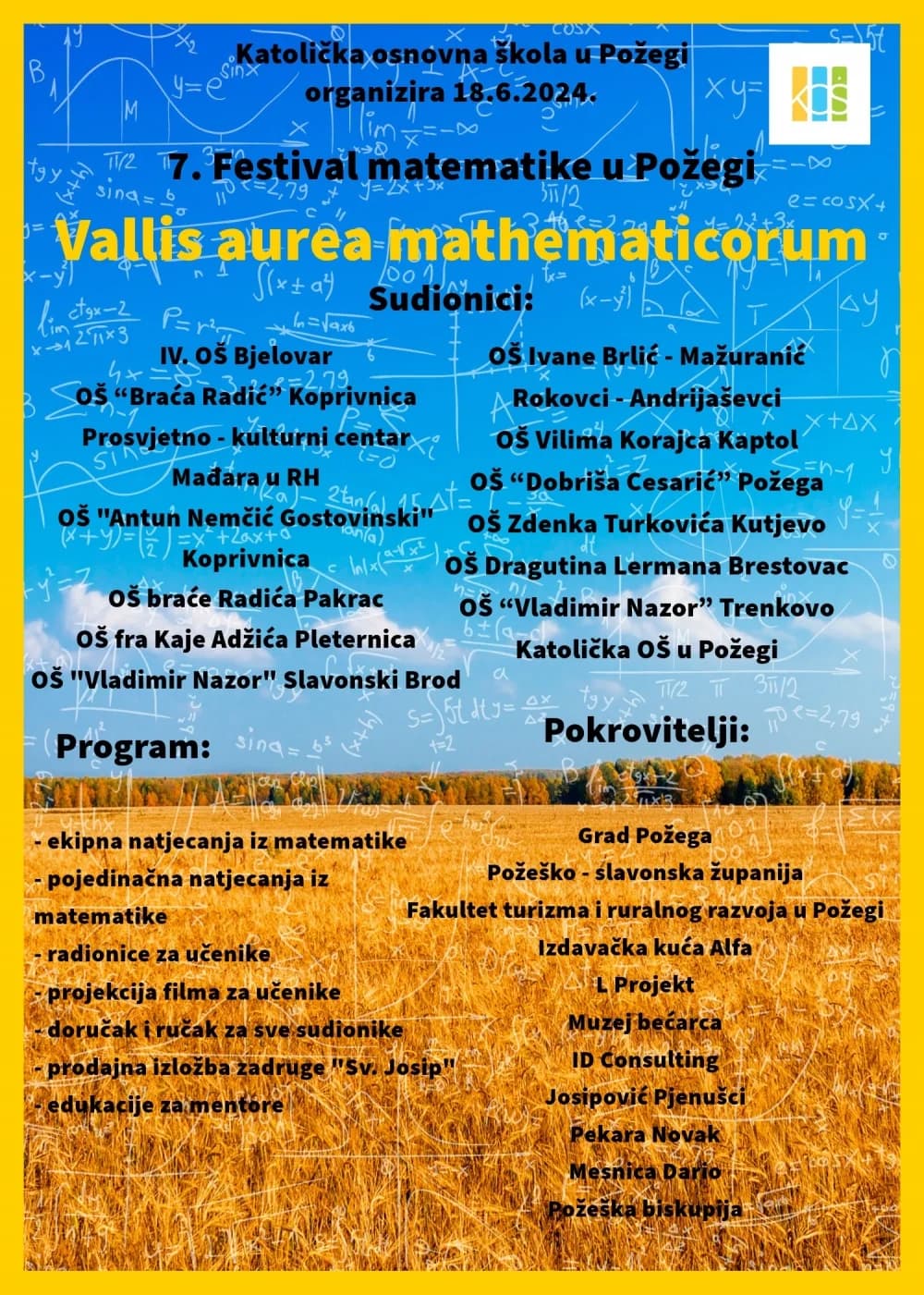 Festival matematike u Požegi - Vallis aurea mathematicorum