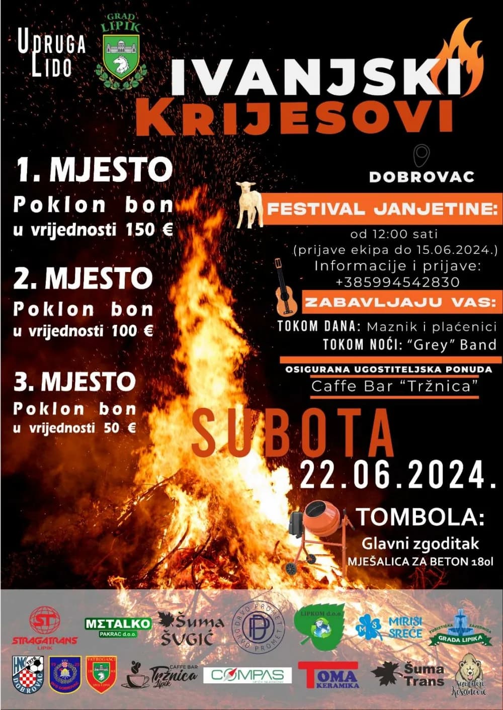 Dobrovac spreman za sutrašnji Ivanjski krijes i Festival janjetine