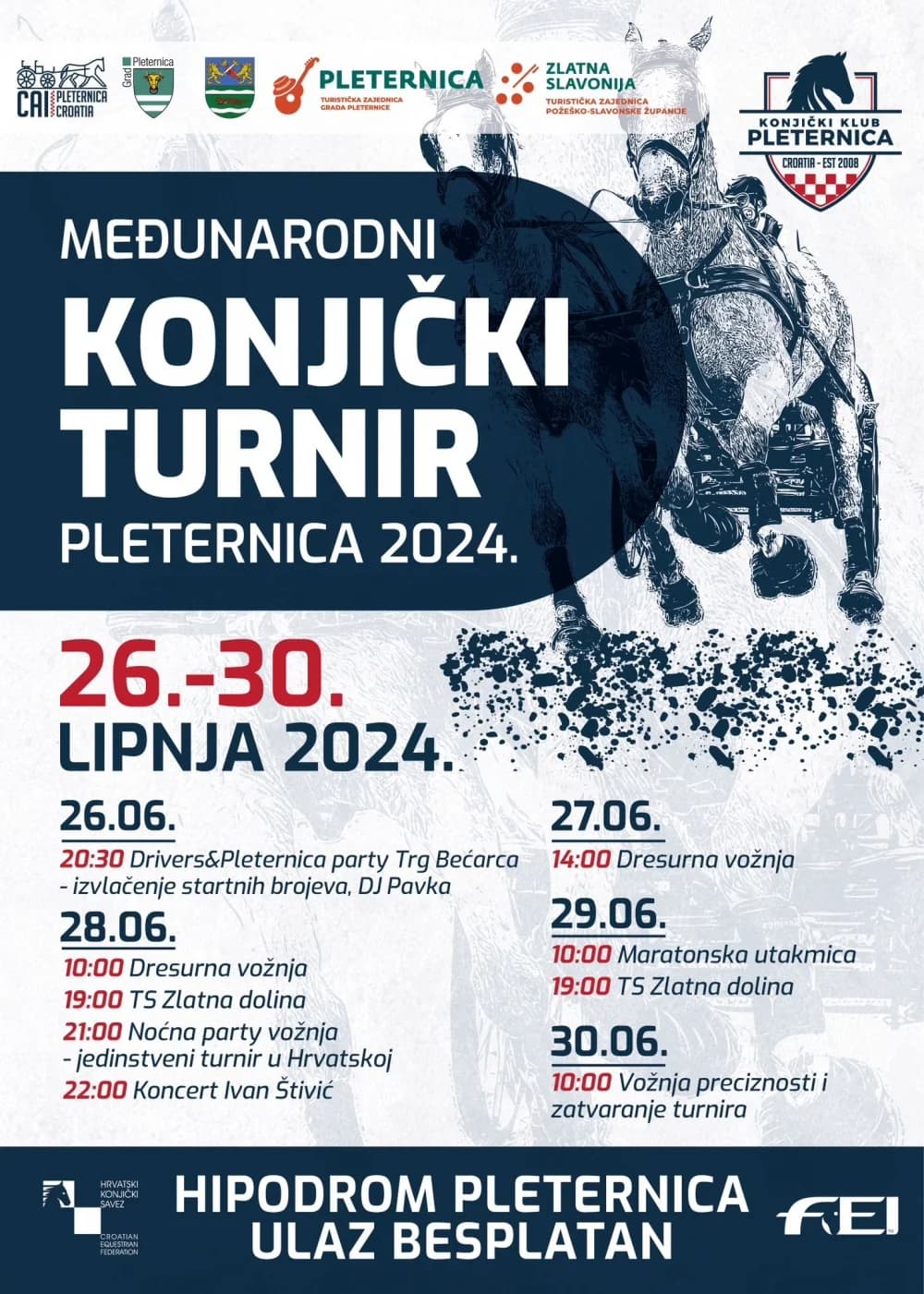 Danas u Pleternici počinje program Međunarodnog konjičkog turnira, najvećeg u Hrrvatskoj