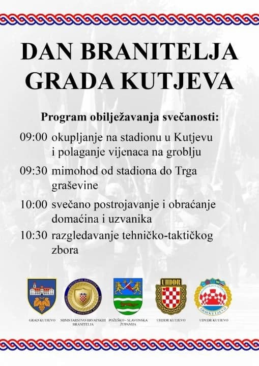 U subotu 29. lipnja Dan branitelja Grada Kutjeva