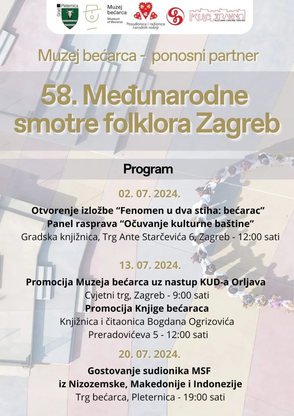 Pleternički Muzej bećarca je ponosni partner 58. Međunarodne smotre folklora Zagreb