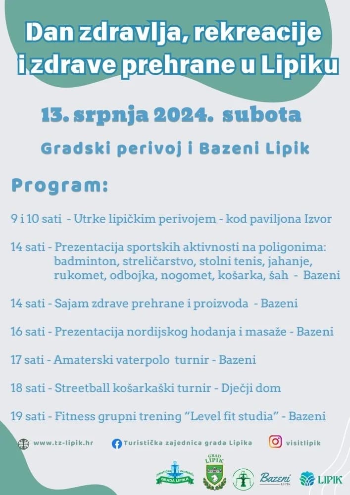 Lipik promiče zdrav način života kroz bogat sportski program