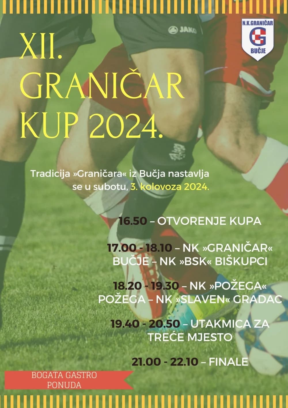 U subotu i nedjelju u Bučju: 12. Graničar kup i predkirvajska zabava uz Joks band