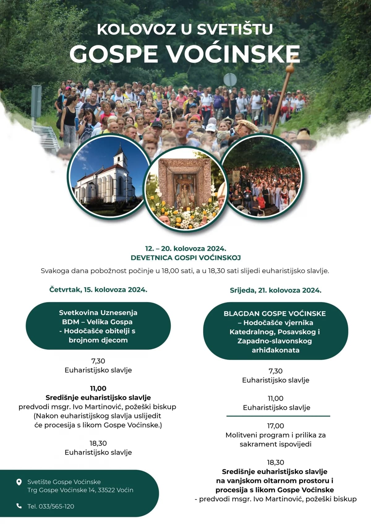 Kolovoz u Svetištu Gospe Voćinske