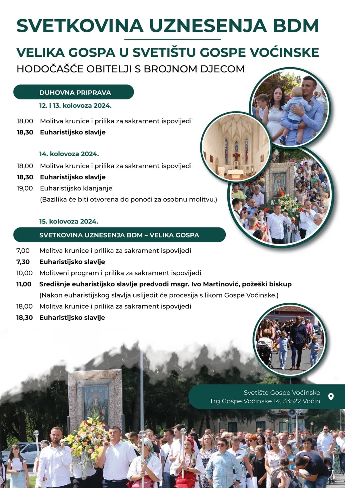 Kolovoz u Svetištu Gospe Voćinske