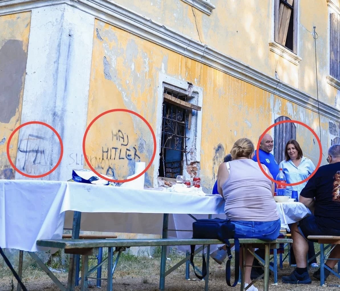 Županica Jozić ’pozirala’ uz natpis koji veliča Hitlera i nacističku svastiku