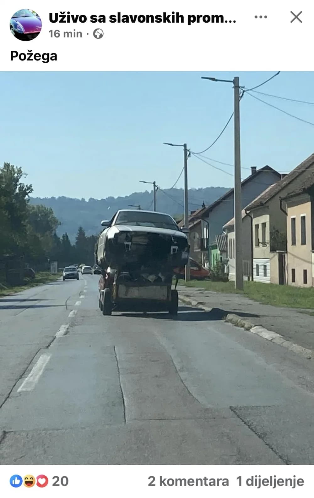 Prizor s požeške prometnice nasmijao ekipu na fejsu
