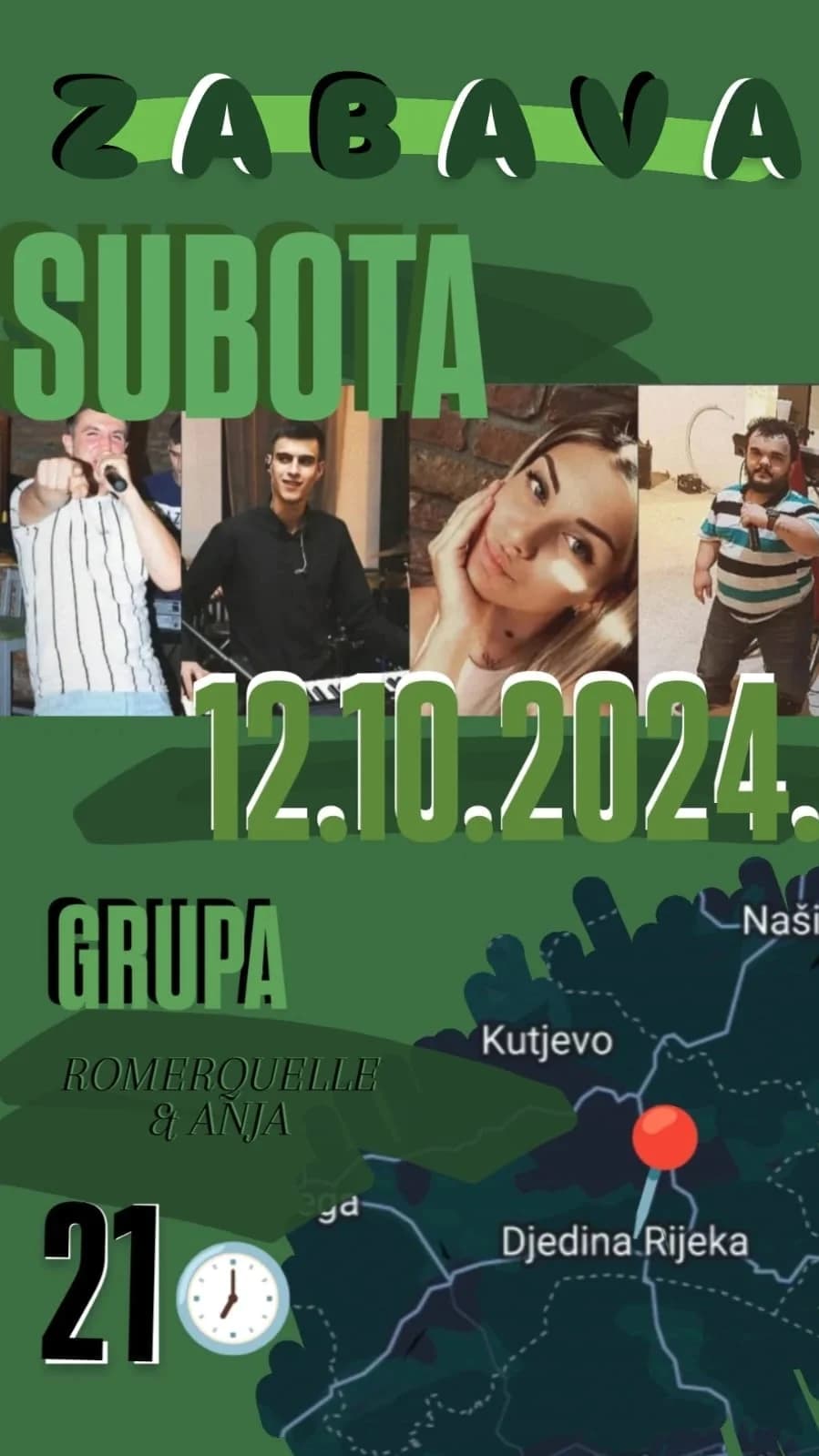 U subotu zabava u Djedinoj Rijeci uz Romerquelle band i Anja