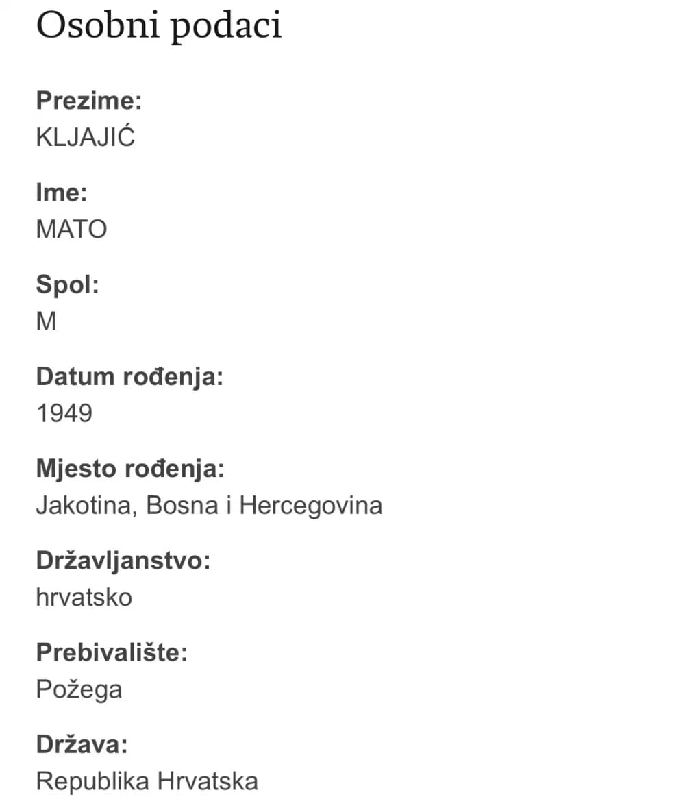 Pronađen Kljajić Mato iz Požege
