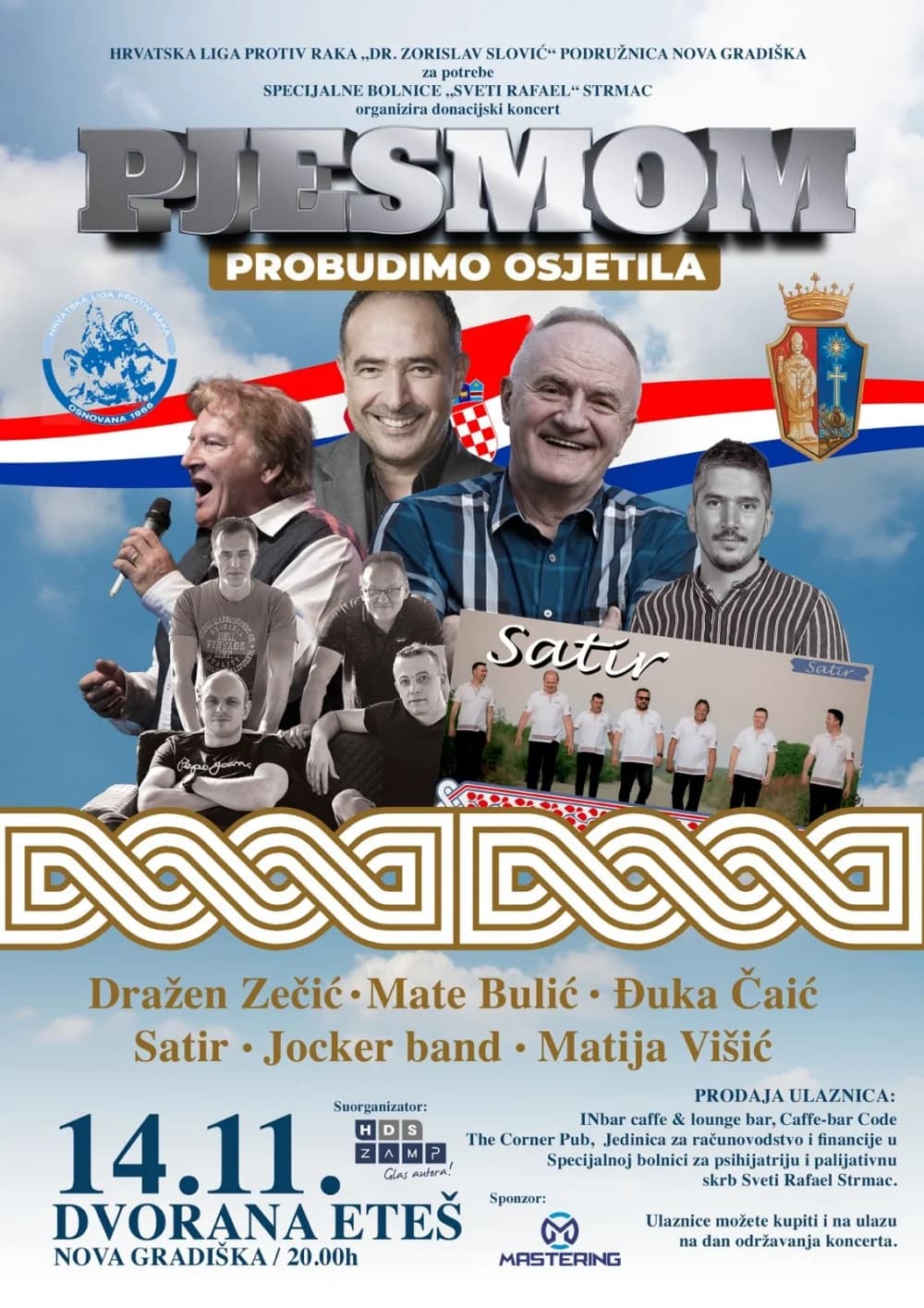 Veliki donacijski koncert ’Pjesmom probudimo osjetila’  14.11.  u Novoj Gradiškoj