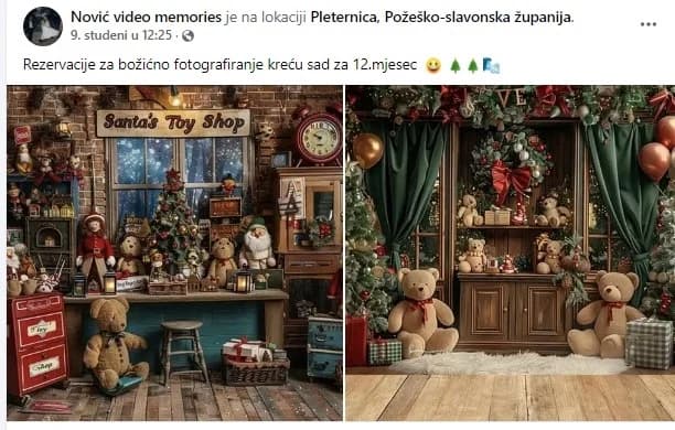 Želite božićno fotografiranje za svoju obitelj? Donosimo nekoliko studija u Požeštini gdje će to biti moguće