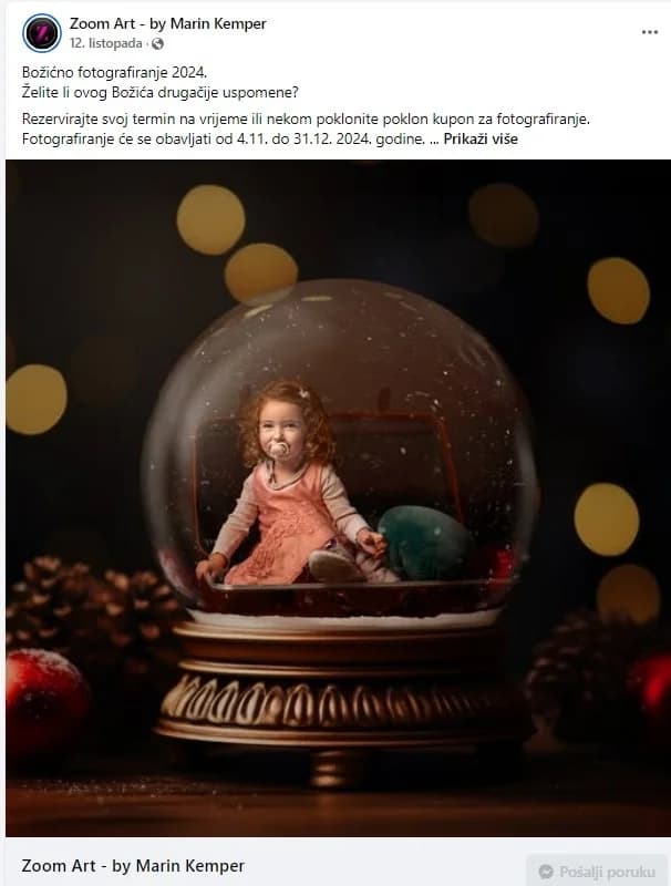 Želite božićno fotografiranje za svoju obitelj? Donosimo nekoliko studija u Požeštini gdje će to biti moguće