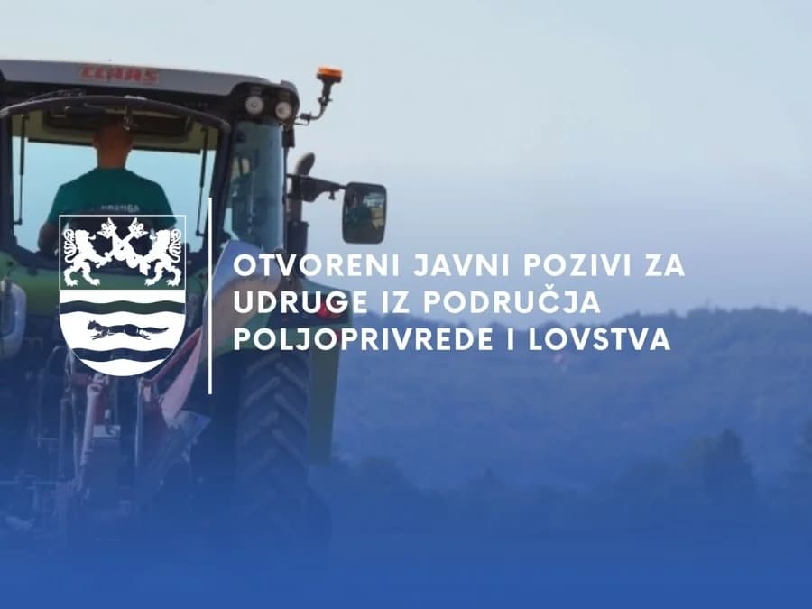 Otvorena dva javna poziva za udruge iz područja poljoprivrede i lovstva