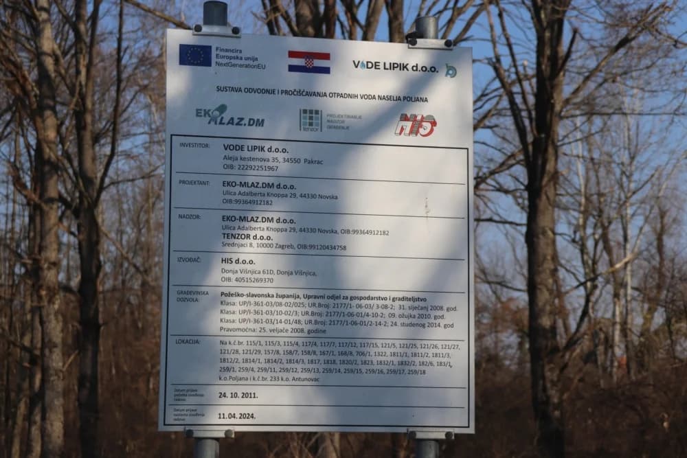 U tijeku radovi na pročistaču otpadnih voda u Poljani