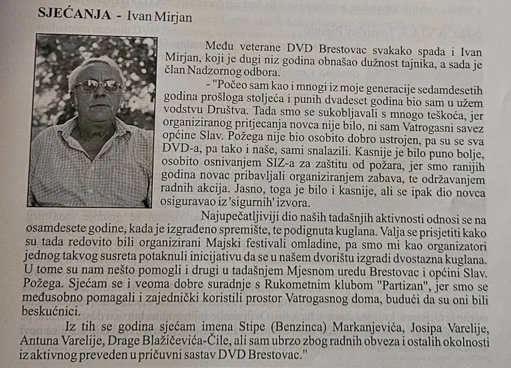 DVD Brestovac se oprašta od Ivana Mirjana Šice