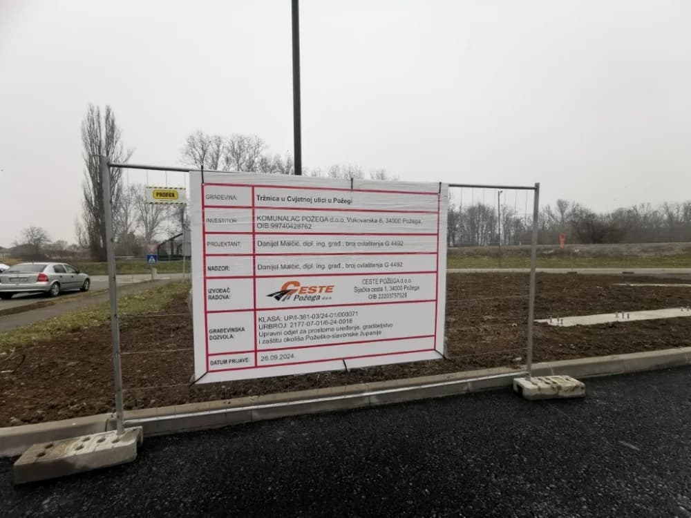 Završni asfaltni sloj na novoj tržnici