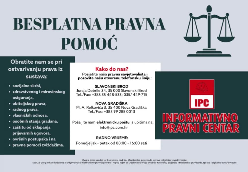 Potrebna Vam je pomoć pri ostvarivanju vaših prava, a ne znate kome se možete obratiti? Znate li za besplatnu pravnu pomoć?