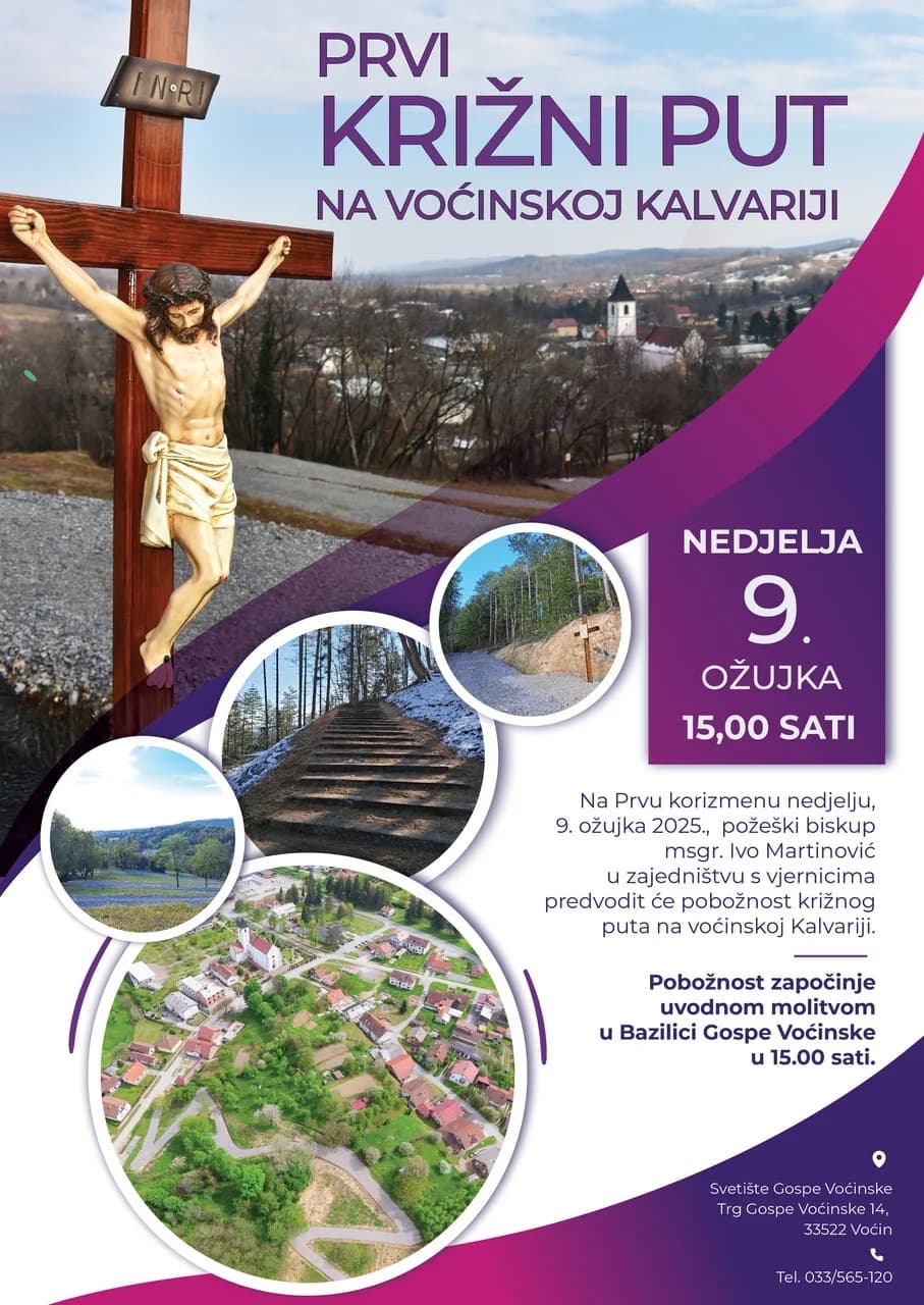 Iduću nedjelju prvi “Križni put” na voćinskoj Kalvariji