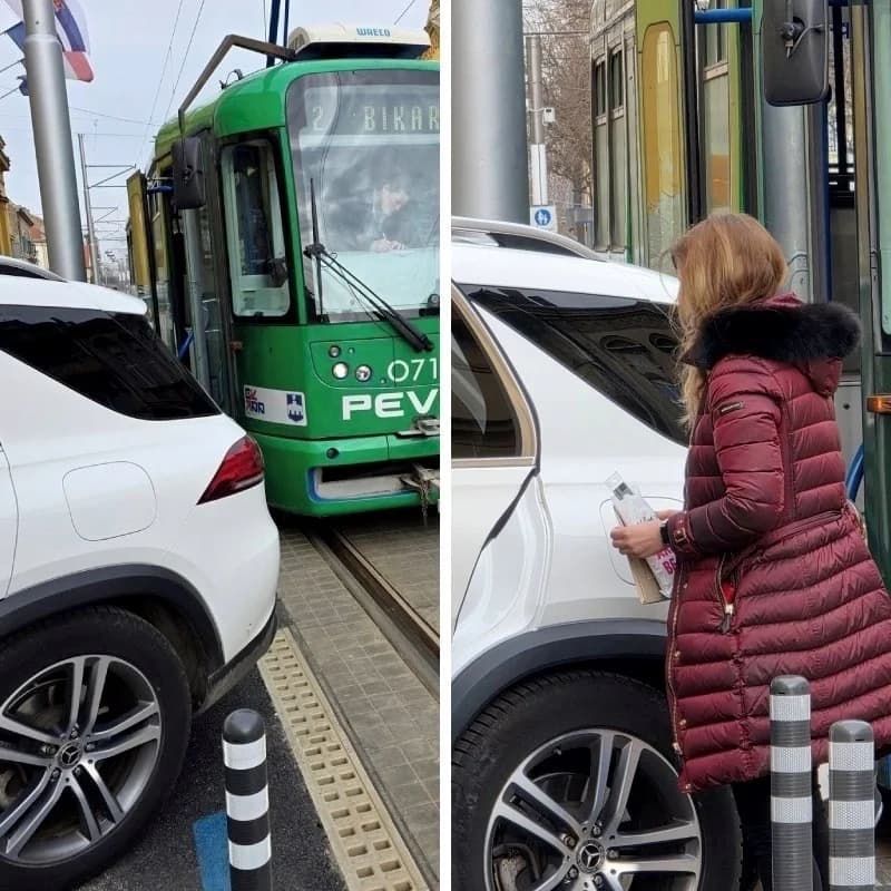 Tramvaj u Osijeku zapeo zbog parkiranog mercedesa SDP-ove europarlamentarke Biljane Borzan