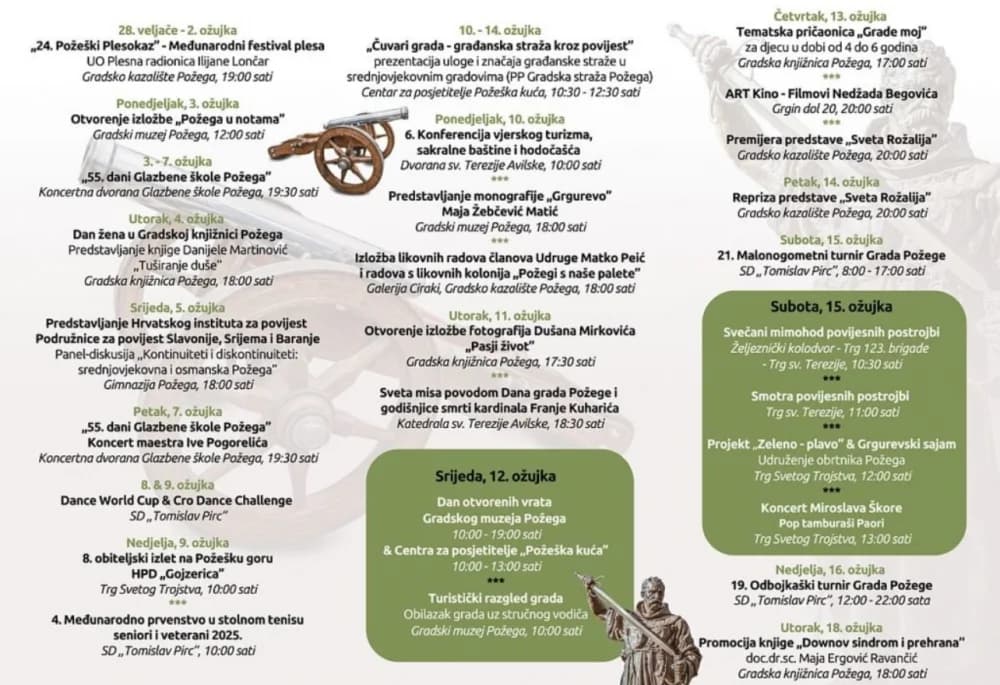 Predstavljen program obilježavanja Dana grada Požege