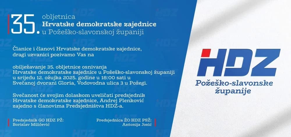 Prije 35 godina osnovan HDZ Općine Požega:’Sjetimo se utemeljitelja okupljenih oko Antuna Božića’