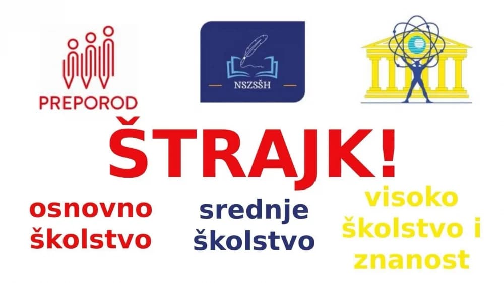 Dio školskih sindikata najavio: Idemo u štrajk