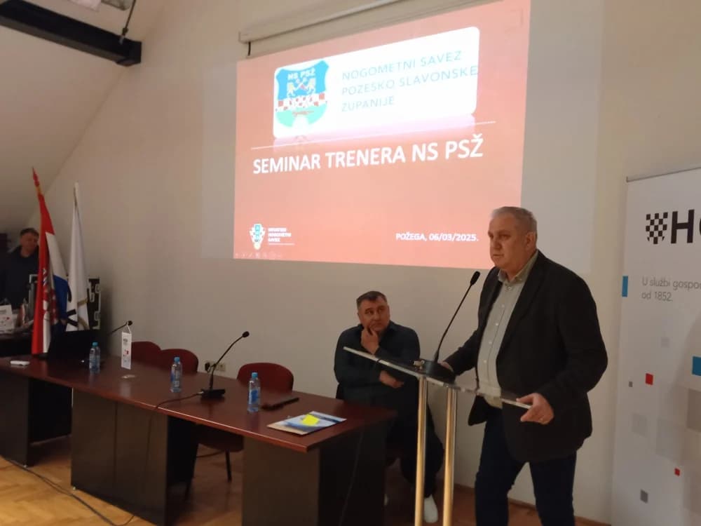 U POŽEGI: Sreten Ćuk i Mario Galović održali seminar nogometnim sucima i trenerima