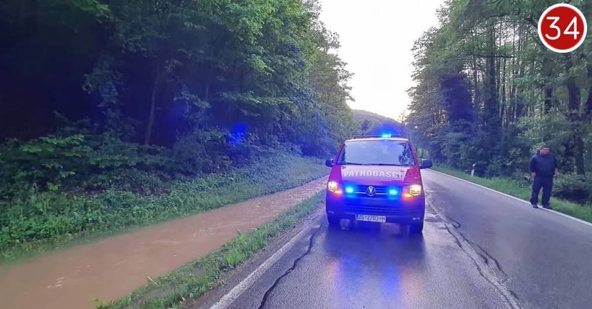 Požega-Pakrac: Zbog izlijevanja vode u Orljavcu onemogućen promet
