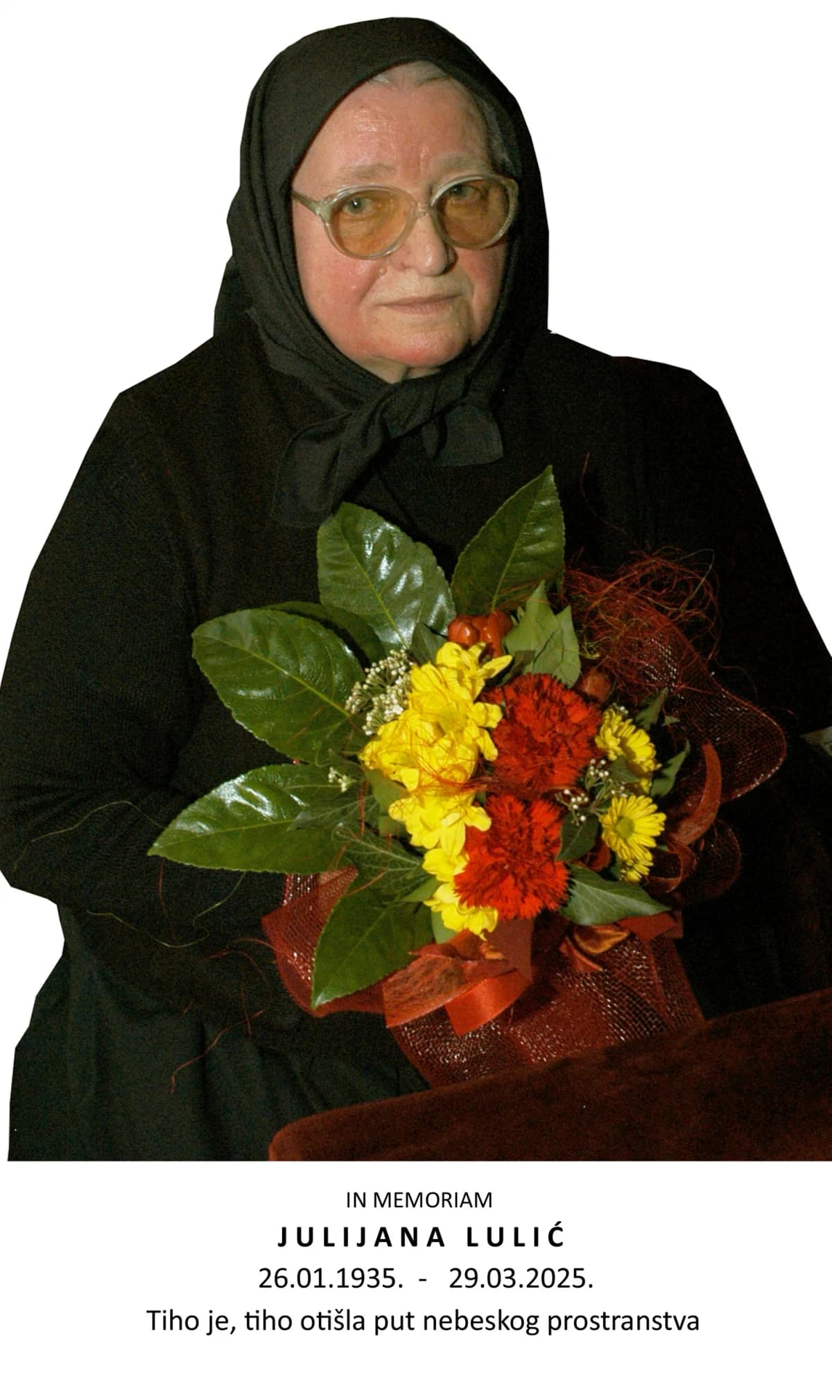IN MEMORIAM: Julijana Lulić 26.01.1935. - 29.03.2025.