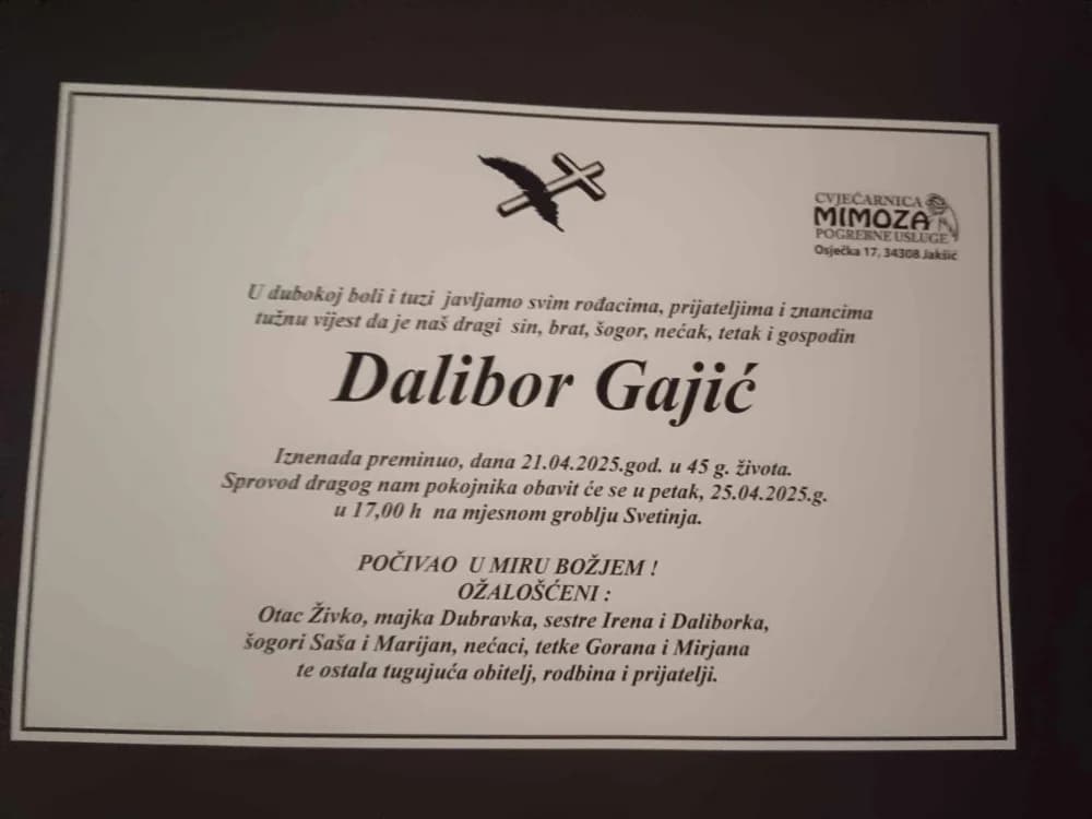 Iznenada preminuo Požežanin Dalibor Gajić - Živa