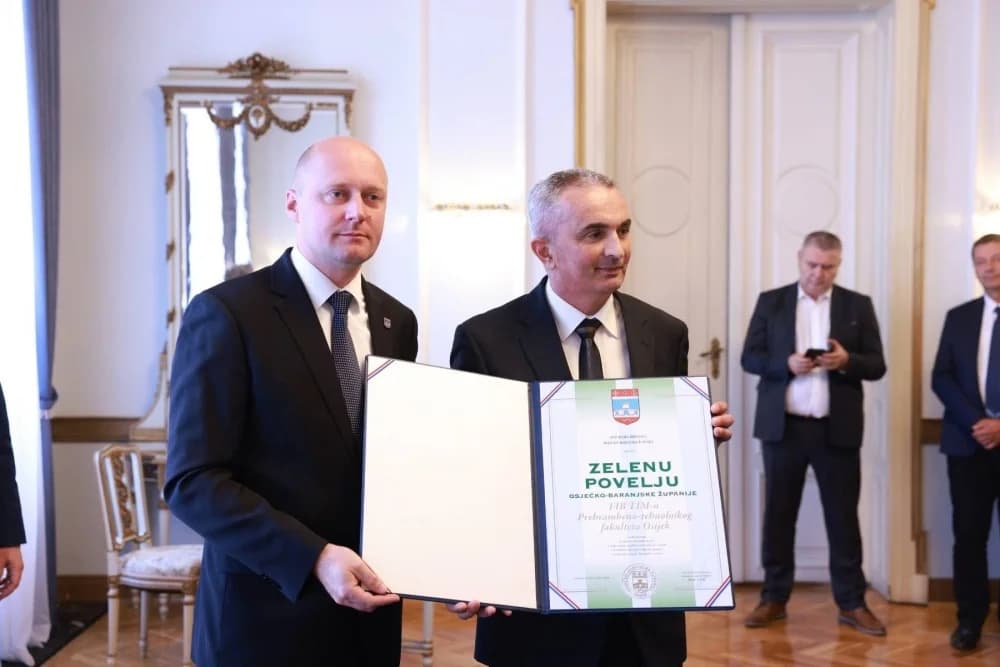 Prof. Miličeviću dodijeljena Zelena povelja Osječko-baranjske županije