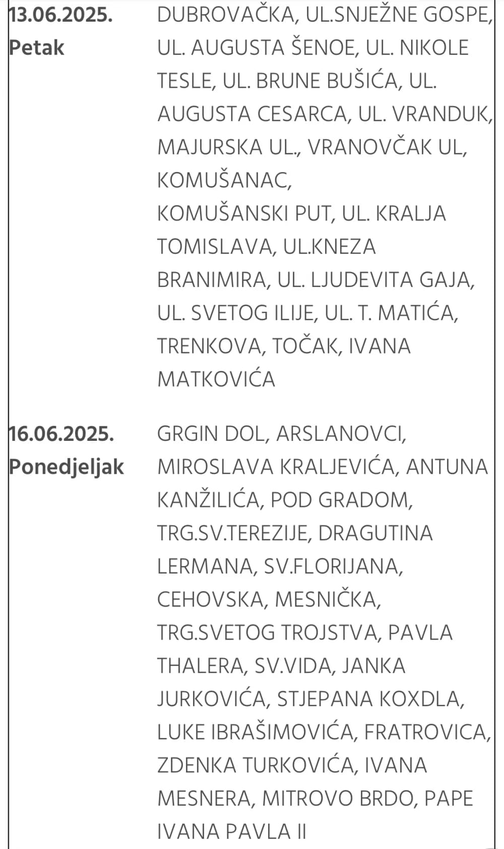 Obavijest o preventivnoj deratizaciji na području grada Požege