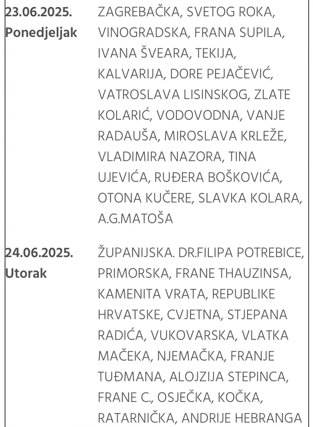 Obavijest o preventivnoj deratizaciji na području grada Požege