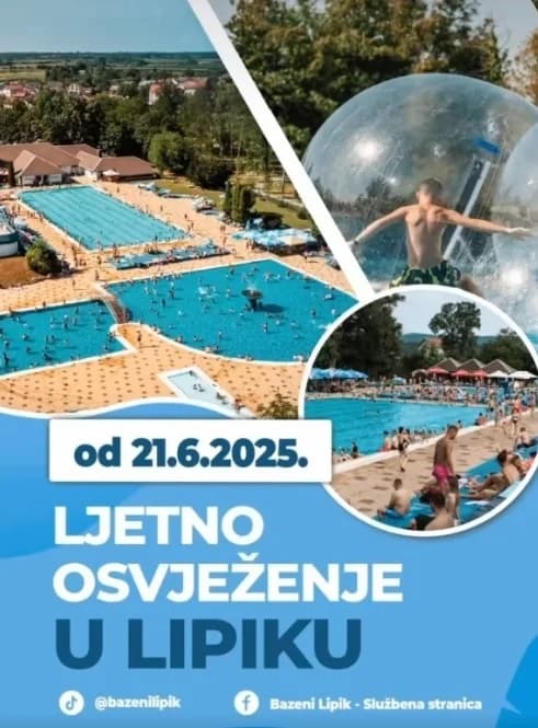 Kupališna sezona u Lipiku počinje 21. lipnja – stiže ljetno osvježenje