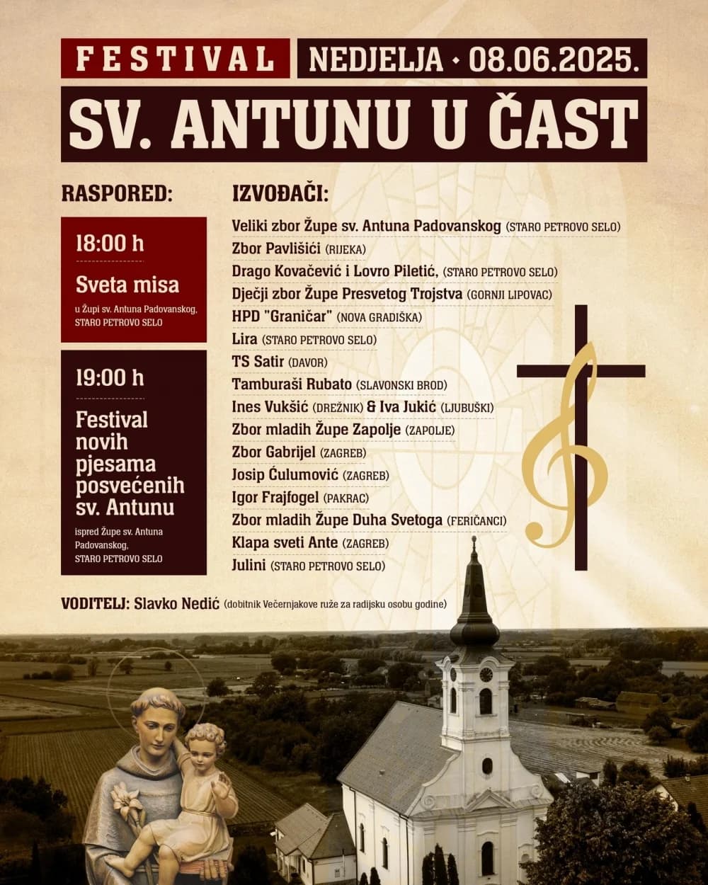 Staro Petrovo Selo: Festival duhovnih pjesama svetomu Antunu u čast