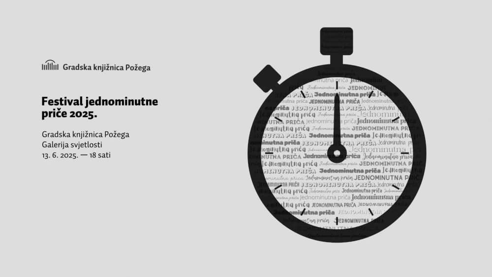 Festival jednominutne priče 2025. u Gradskoj knjižnici Požega: U jednom dahu do vrhunske književnosti