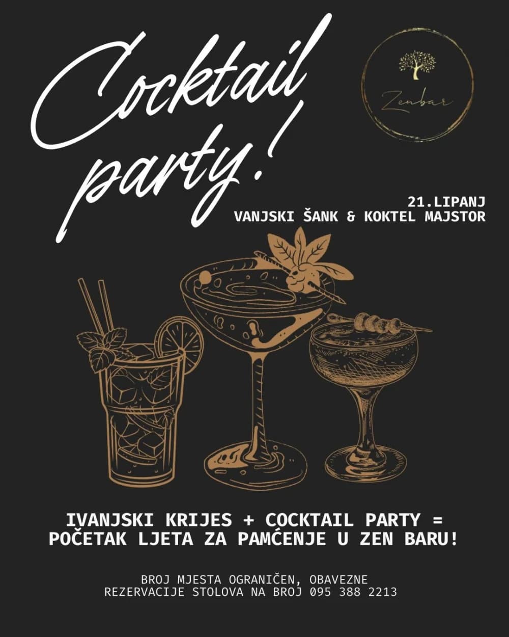 Ivanjski krijes + Cocktail party = početak ljeta za pamćenje u Zen baru!