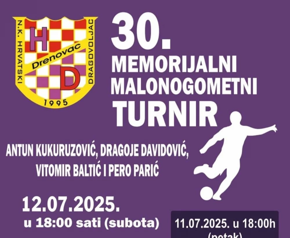 Turnir u B. Drenovcu: 30. memorijal u spomen braniteljima i osnutku kluba