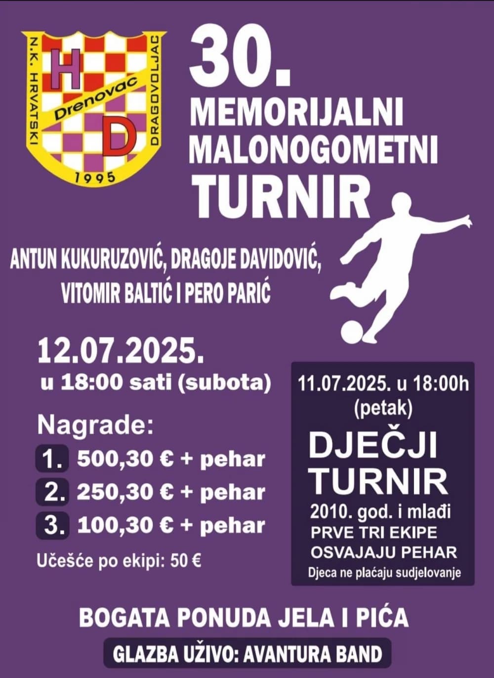 Turnir u B. Drenovcu: 30. memorijal u spomen braniteljima i osnutku kluba