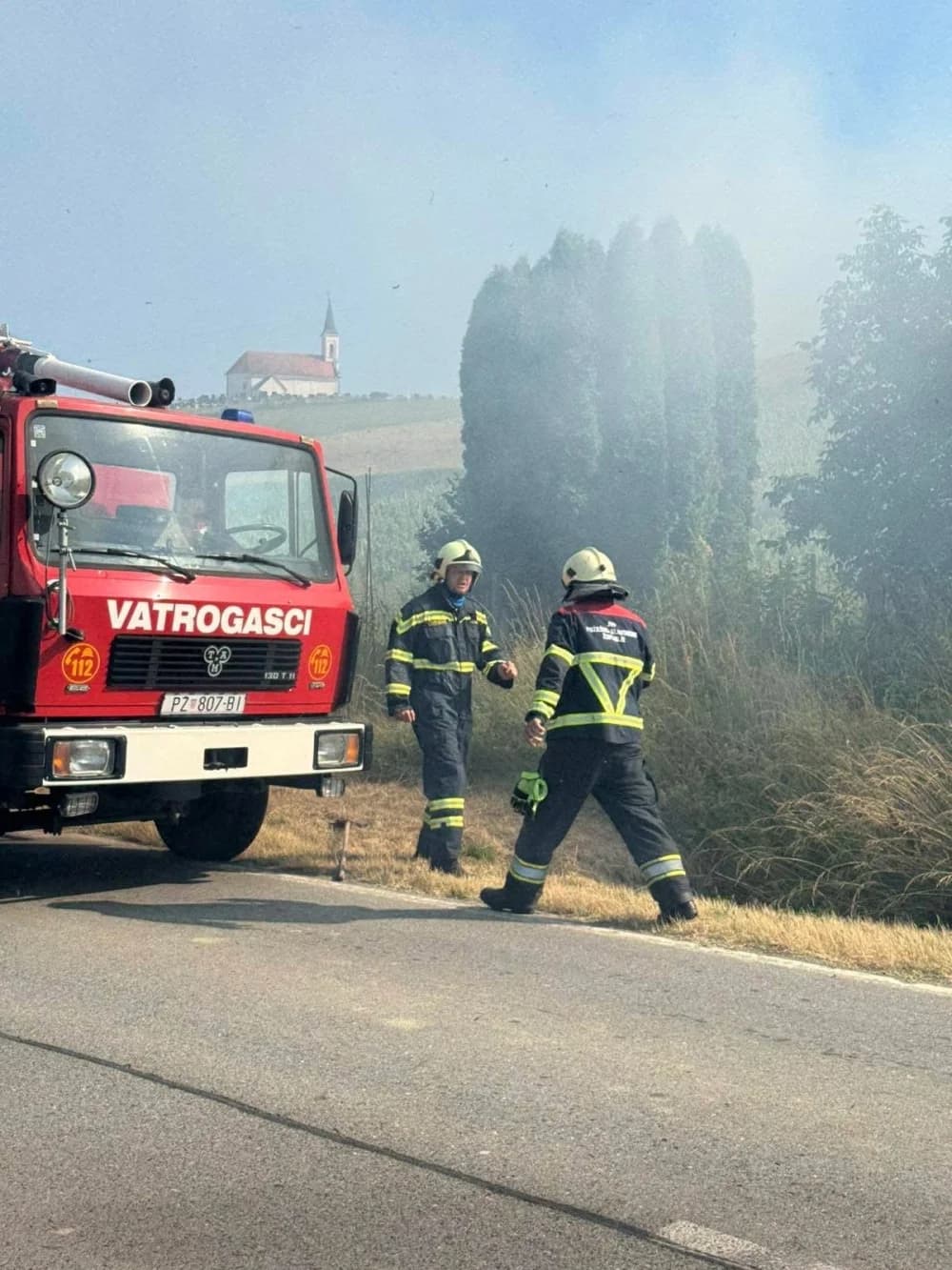 Požar uz cestu D-38 uspješno ugašen – brza intervencija DVD Brestovca