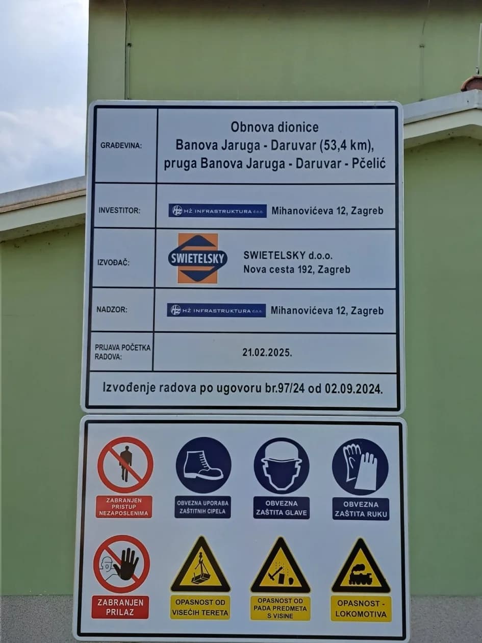 Obnova željezničke pruge Banova Jaruga – Lipik – Pakrac u punom tijeku